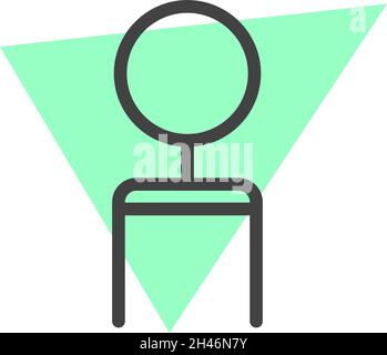 Green chair, illustration, vector, on a white background. Stock Vector