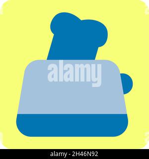 Electric toaster, illustration, vector, on a white background. Stock Vector