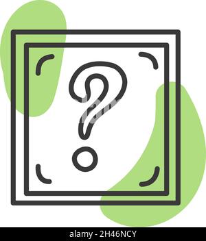 Question game, illustration, vector, on a white background. Stock Vector