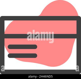 Interface card, illustration, vector, on a white background. Stock Vector