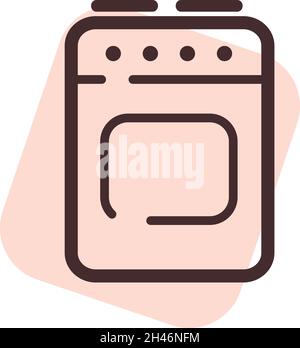 Electric oven, illustration, vector, on a white background. Stock Vector