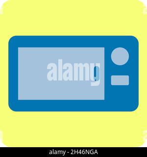Microwave oven, illustration, vector, on a white background. Stock Vector