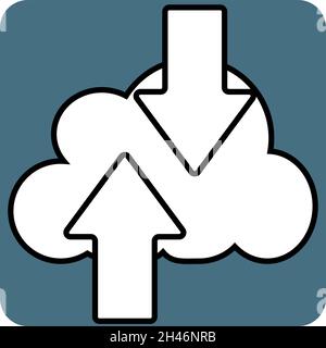Transfer data, illustration, vector, on a white background. Stock Vector