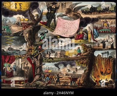 Astronomy: various apocalyptic scenes, including Napoleon III looking ...