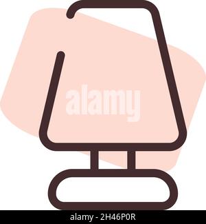 Table lamp, illustration, vector, on a white background. Stock Vector
