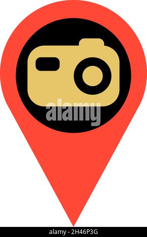 Location photo booth, illustration, vector, on a white background. Stock Vector