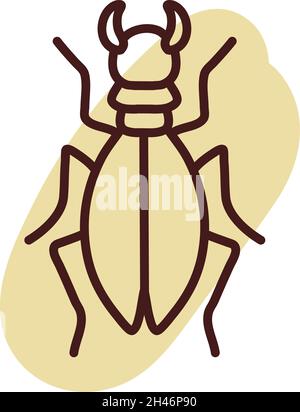Flying ant, illustration, vector, on a white background. Stock Vector