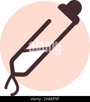 Medical dropper, illustration, vector, on a white background. Stock Vector