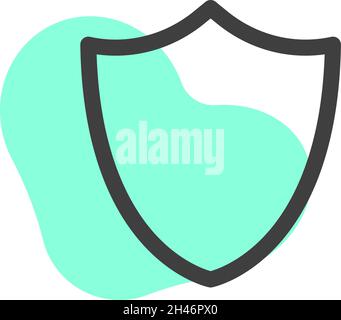 Interface security, illustration, vector, on a white background. Stock Vector