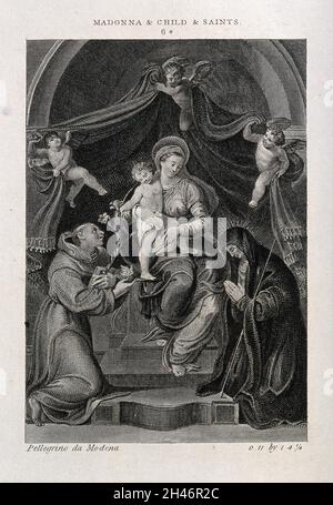 The virgin and the Child with Saint Catherine of Siena and Angels, 1490 ...