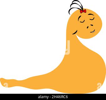 Sleeping monster, illustration, vector, on a white background. Stock Vector