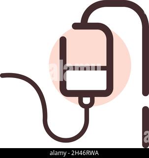 Medical infusion, illustration, vector, on a white background. Stock Vector