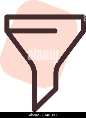 Online shop filter, illustration, vector, on a white background. Stock Vector