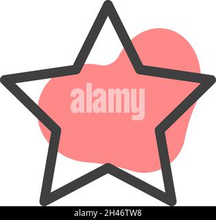 Interface star , illustration, vector, on a white background. Stock Vector