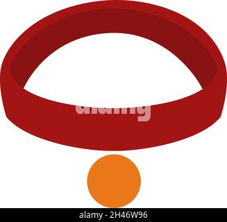 Pet collar, illustration, vector, on a white background. Stock Vector