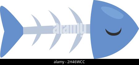 Fish bones, illustration, vector, on a white background. Stock Vector