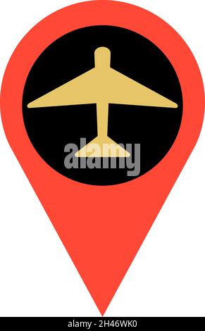Location airport, illustration, vector, on a white background. Stock Vector