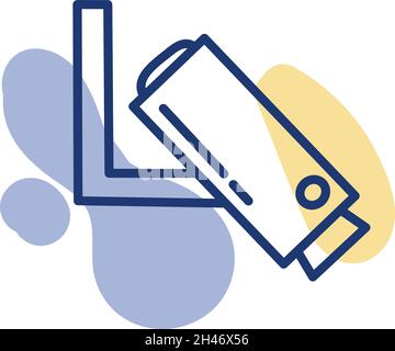 Security camera, illustration, vector, on a white background. Stock Vector