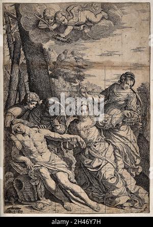 Martyrdom of Saint Sebastian (?). Etching Stock Photo - Alamy