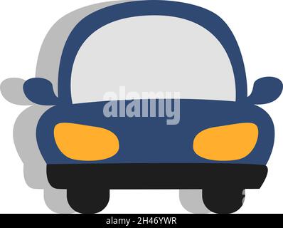 Police car, illustration, vector, on a white background. Stock Vector