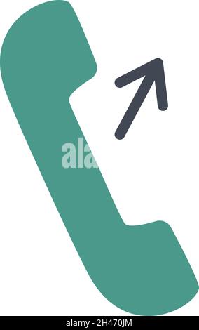 Outgoing call line icon. Phone dial symbol Stock Vector Image & Art - Alamy