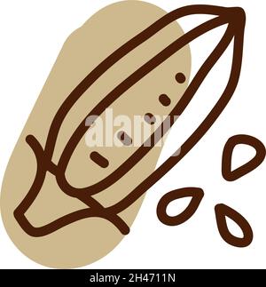 Pop corn, illustration, vector, on a white background. Stock Vector