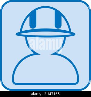 Builder man, illustration, vector, on a white background. Stock Vector