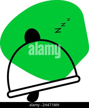 School green bell, illustration, vector, on a white background. Stock Vector