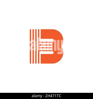 letter bt abstract stripes geometric line logo vector Stock Vector