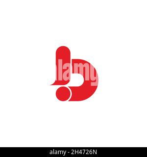 letter b exclamation design simple logo vector Stock Vector