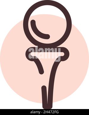 Golf ball, illustration, vector, on a white background. Stock Vector