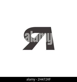 letter qa triangle simple geometric logo vector Stock Vector