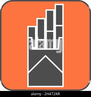New pack of cigarettes, illustration, vector, on a white background. Stock Vector