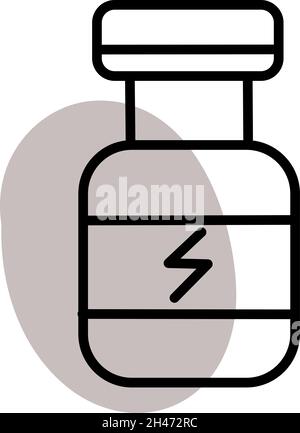 Fitness supplements, illustration, vector, on a white background. Stock Vector