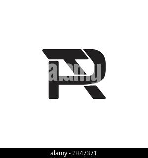 letter tr simple geometric motion logo vector Stock Vector