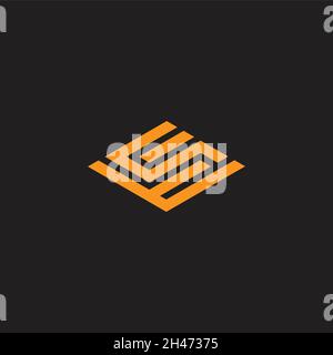 letter tq simple geometric linear polygon logo vector Stock Vector
