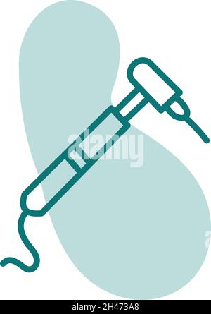 Tooth drill, illustration, vector, on a white background. Stock Vector