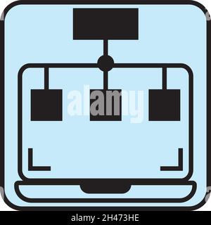 Computer server, illustration, vector, on a white background. Stock Vector