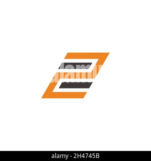 equal two geometric line simple logo vector Stock Vector