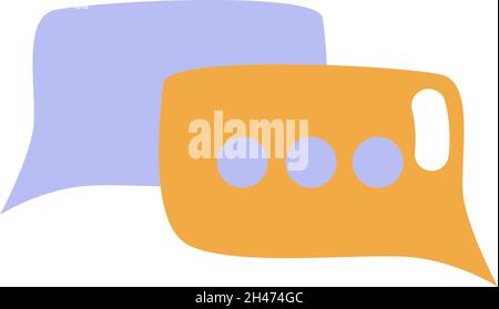 Work chat, illustration, vector, on a white background. Stock Vector