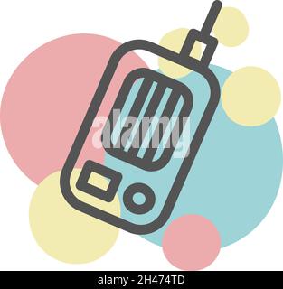Baby radio, illustration, vector, on a white background. Stock Vector