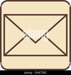 Closed letter, illustration, vector, on a white background. Stock Vector