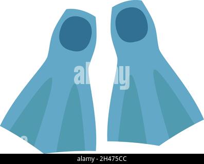 Diving flippers, illustration, vector, on a white background. Stock Vector