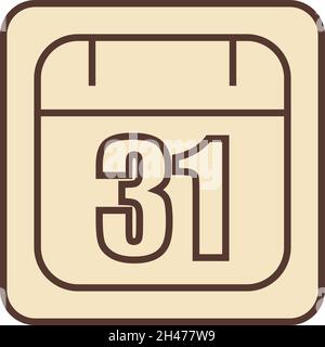 Wall calendar, illustration, vector, on a white background. Stock Vector