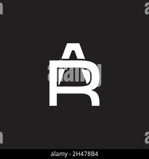 letter ar simple linked font logo vector Stock Vector