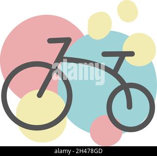 Small bike, illustration, vector, on a white background. Stock Vector