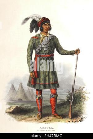 ASSEOLA, A SEMINOLE LEADER., from History of the Indian Tribes of North ...