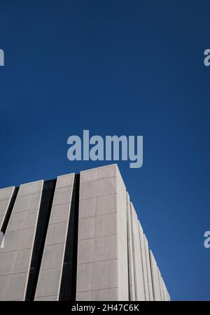 Abstract contemporary architecture detail over sky background Stock Photo