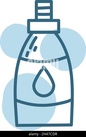 Dish soap, illustration, vector, on a white background. Stock Vector
