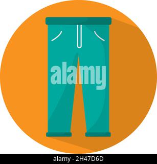 Green jeans, illustration, vector, on a white background. Stock Vector